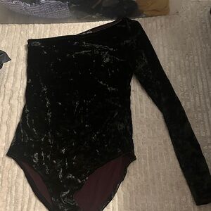 Zara Black Velvet Top
